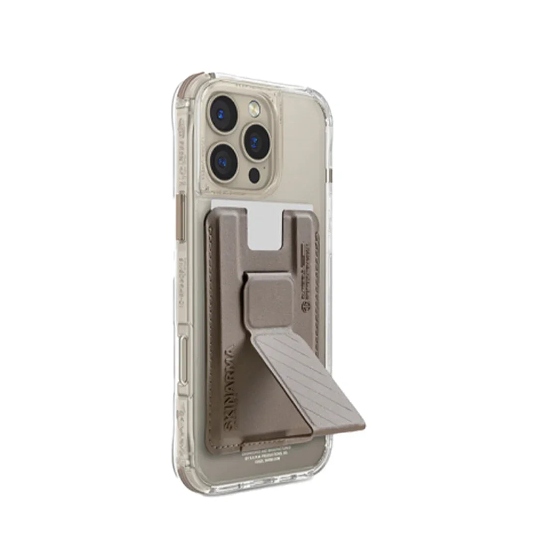 Skinarma iPhone 16 Pro Saido + Kado Cardholder - Champagne - Tashqila Skinarma iPhone 16 Pro Saido + Kado Cardholder - Champagne - Tashqila